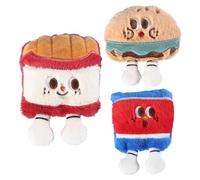 Generisch Cat Nip Toys, Kitten Plush Toys with Catnip, 3-Piece Adorable | Dispensador de tratamiento suave, 4,33 x 3,93 pulgadas, bola interactiva para masticar con campanas, juguete de rompecabezas