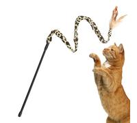 Generisch Cat Toy Wall - Cloth 29 x 1,5 x 1,5 cm | Interactive Teaser Stick with | Leopard Print Cat Wall Toy for Indoor Play, Kittens and Adult Cats Entertainment
