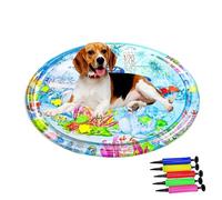 Generisch Cat Water Play Mat, Pet Cooling Pad Hot Weather, Feel Cool and Comfortable, 39.37 pulgadas Diameter, Interactive Toys Portable Compact Ideal para Dog Cat, Indoor Outdoor Use