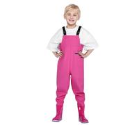 Generisch Catch The Sea - Pantalones de lluvia para niños, traje de agua de arena, pantalones de inicio, zapatos de lluvia, pantalones impermeables con botas, Rosa intenso., 8-9 años