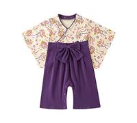 Generisch Categoría de producto Body de chicas Título del producto Bebé recién nacido Floral Primavera Manga larga Pajarita Pelele japonés Mono, PP1., 18-24 meses