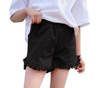 Generisch Categoría de producto Boys Pants 1 - Título del producto Pantalones cortos de mezclilla de pierna alta de color liso, Negro , 6-7 años