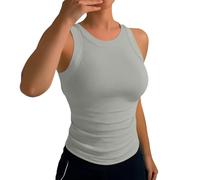 Generisch Categoría de producto CAMISOLES Y TANQUES COMERCIALES? CRAFT Ropa interior femenina Camiseta sin mangas de punto acanalado agradable a la piel con cuello redondo Comodidad para el ocio