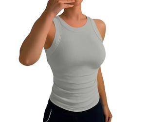 Generisch Categoría de producto CAMISOLES Y TANQUES COMERCIALES? CRAFT Ropa interior femenina Camiseta sin mangas de punto acanalado agradable a la piel con cuello redondo Comodidad para el ocio