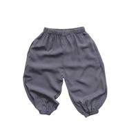 Generisch Categoría de producto Pantalones elásticos para niños pequeños Pantalones casuales de vacaciones sólidos - Opciones versátiles para todos los días para niños activos, Gris claro., 3-4 años