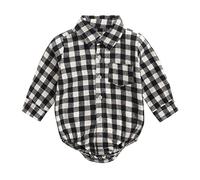 Generisch Categoría de producto: Pelele y mono para niños - Infantas Body de manga larga con estampado de patchwork diseño a cuadros - Elegante ropa de uso diario para, b, 12-18 meses