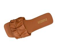 Generisch Categoría de producto Sandalias de mujer | Título del producto Sandalias de moda con patrón radiante puntera abierta transpirable y cómodo zapatos de playa para mujer, marrón, 42 EU