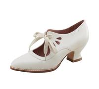 Generisch Categoría de producto Sandalias Mujer - Título del producto Zapatos de tacón alto hueco con cordones de talla grande para mujer, Blanco, 37 EU