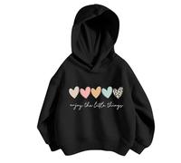 Generisch Categoría de producto Sudaderas y sudaderas - & Camiseta deportiva Casual Print Sudadera con capucha sin bolsillo Adecuado para adolescentes Título del producto, Bk1, 7-8 años