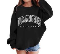 Generisch Categoría de producto -Sudaderas y sudaderas con capucha Título del producto -Sudadera con estampado gráfico Cuello redondo manga larga lindo suéter Tops con hombros bajos, Negro , 6-7 años