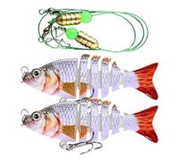 Generisch Cebo de bajo | 2 piezas Swimbait con múltiples articulaciones en forma de camarón | Cebo para perca en agua dulce, para lucioperca, trucha, deportes, al aire libre, agua salada, agua dulce