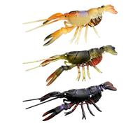 Generisch Cebo de pesca de cangrejo, cebo artificial, cebo artificial, cebo suave de imitación, cebo de natación, juego de 3 cebos para aventura, marido, padre, hombre, camping, exterior, agua salada