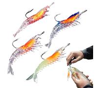 Generisch Cebo para Agua Salada | 6 cm Me Encanta Pescar | Set 4 Bright Jig Artificial Hook | Accesorios de para Trucha, Perca, río, Surf y