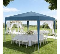 Generisch Cenador desplegable para jardín, 3 x 3 m, color amarillo claro, resistente al agua, protección UV, montaje rápido, plegable, con bolsa de transporte, altura ajustable para jardín, camping