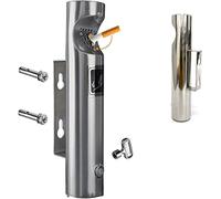 Generisch Cenicero de pared de acero inoxidable para exteriores, cenicero creativo sin humo para áreas públicas, con cerradura, ideal para cigarrillos, resistente a la intemperie