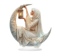 Generisch Center Pieces, Party Centerpieces Sign, Moon Decoration Elegant Design Lightweight Festive Accent Easy Setup, Acrylic Ornament, 11.81x10.24x0.39inch