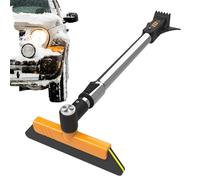 Generisch Cepillo de nieve para coche, cepillo de nieve con escobilla de limpiaparabrisas, descongelante giratorio extensible para SUV, camión, parabrisas, invierno