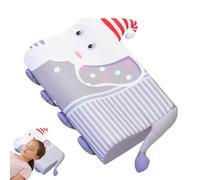 Generisch Cervicale Bambini In Seta Di Ghiaccio (40 x 25 cm) - Mini Ortopedico Rinfrescante Con Design Cartoni Animati | Basso Profilo (7 cm) Per Asilo, Viaggio & Riposino Estivo (Schiuma Morbida)