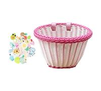 Generisch Cesta de bicicleta para niños - Cesta de bicicleta infantil para manillar delantero - Decoración de bicicleta para niños pequeños, niñas, serpiente de bicicleta, pegatinas de dibujos