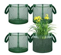 Generisch Cesta para plantas acuáticas, plegable y reutilizable, cesta para plantas con asas de transporte, para acuarios, estanques, jardines, plantación de nenúfares, tierra y