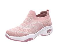Generisch Cestas à Confort thérapeutique Baskets orthopädiédiques Confortables Pour Femmes Chaussures de Marche Souples Avec Fermeture à Glissière, Style Décontracté Basket Sport Femme 12, Rosa., 39