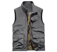 Generisch Chaleco acolchado para hombre, chaleco deportivo, chaleco de senderismo, chaleco de bicicleta, chaleco sin mangas, chaleco acolchado, chaleco de transición, chalecos ligeros de invierno