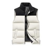 Generisch Chaleco acolchado para hombre de invierno, chaleco de plumón para hombre, ligero, elegante, para exteriores, cuello alto, chaleco de entretiempo, con bolsillos, chaleco de trabajo