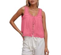 Generisch Chaleco de encaje liso para mujer, corte ajustado, seguro, portátil, versátil, para uso diario, oficina, vacaciones, RD2., S