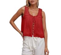 Generisch Chaleco de encaje liso para mujer, corte ajustado, seguro, portátil, versátil, para uso diario, oficina, vacaciones, RD1., L