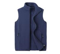 Generisch Chaleco de forro polar para hombre, chaleco cálido de invierno, sin mangas, chaqueta de entretiempo sin capucha, chalecos de piel para hombre, chaleco de trabajo, chaleco de forro polar, sin