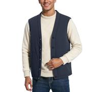 Generisch Chaleco de forro polar para hombre, chaleco de invierno con forro polar, monocolor, térmico, sin mangas, chaleco de trabajo, chaleco de trabajo, cuello alto, para el tiempo libre, para otoño
