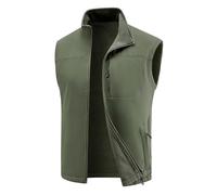 Generisch Chaleco de forro polar para hombre, de gran tamaño, con forro, grueso, para invierno, ropa de trabajo al aire libre, Verde militar., 3XL
