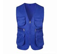 Generisch Chaleco de hombre ligero al aire libre chaleco de pesca para hombre con muchos bolsillos chaleco de trabajo de color sólido chaleco sin mangas chaleco transpirable chaleco de caza ligero