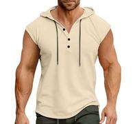 Generisch Chaleco de ocio para hombre deportivo, chaleco de boda para hombre, color beige, caqui, 3XL