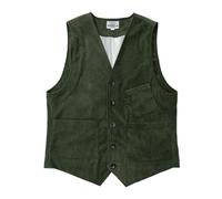 Generisch Chaleco de pana para hombre con tira de botones, chaleco de pana vintage, chaleco sin mangas, chaleco informal con cuello en V, chaleco de traje, chaleco clásico para hombre, cuello en V