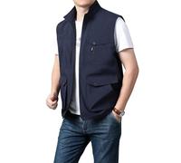 Generisch Chaleco de pesca para hombre al aire libre chaleco de trabajo cargo chaqueta sin mangas primavera verano caza chaleco táctico foto viaje chaleco cargo sin mangas chaqueta deportiva chaleco