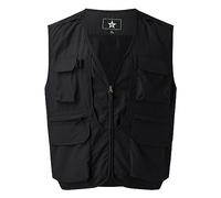 Generisch Chaleco de pesca para hombre, de verano, para exteriores, con varios bolsillos, ligero, transpirable, para el tiempo libre, clásicos, sin mangas, para fotografía, caza, deporte, camping