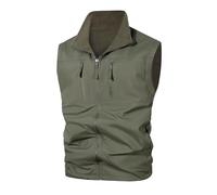Generisch Chaleco de pesca para hombre, ligero, transpirable, multifunción, ocio, caza, trekking, fotografía, chaleco deportivo, camping, senderismo, safari, monocolor, suelto, para el tiempo libre, O