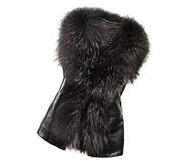 Generisch Chaleco de piel sintética para mujer, chaleco largo sin mangas, chaleco de forro polar sin mangas, chaleco de pelo cálido para invierno, chaleco de felpa fino con botones, abrigo de piel