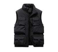 Generisch Chaleco de softshell para hombre, sin mangas, chaleco de plumón, chaleco de senderismo, chaleco de invierno, chaqueta acolchada, ultraligera, chalecos de bicicleta de carretera, chalecos de