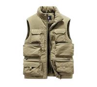 Generisch Chaleco de softshell para hombre, sin mangas, chaleco de plumón, chaleco de senderismo, chaleco de invierno, chaqueta acolchada, ultraligera, chalecos de bicicleta de carretera, chalecos de