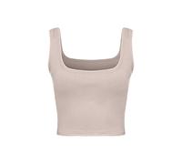Generisch Chaleco de verano sexy Crop Top Simple Exquisito Diseño Sexy Top Adolescentes, beige, M