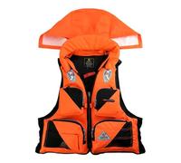 Generisch Chaleco salvavidas para niños 2025, chaleco salvavidas para hombre y mujer, para pesca en el mar, función de bolsillo, desmontable, para surf, natación, pesca en roca, naranja, XL