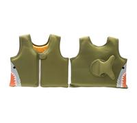 Generisch Chaleco salvavidas para niños pequeños 2026 con estampado para playa y piscina de 1 a 5 años de edad ligera, Verde militar., 1-5 años