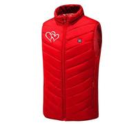 Generisch Chaleco térmico inteligente controlado por temperatura para mujer con nueve zonas de calentamiento para una distribución óptima del calor. Comodidad en actividades al aire libre, rojo, M