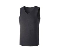 Generisch Chaleco térmico sin costuras como suéter sin mangas para una calidez agradable en actividades de ocio para llevar bajo capas de ropa de forma práctica, gris oscuro, 5XL