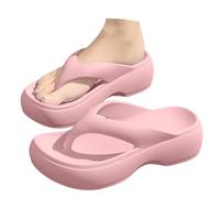 Generisch Chanclas de baño para mujer, elegantes, cómodas, antideslizantes, resistentes y ligeras, con tacón, chanclas con plantilla, elegantes sandalias de verano de silicona para caminar en la playa