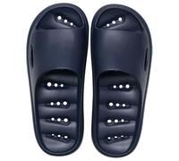 Generisch Chanclas de baño para mujer y hombre, de secado rápido, antideslizantes, transpirables, suaves, monocolor, zapatos de verano, ligeras, cómodas, azul, 44 EU