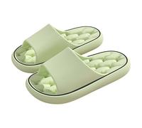 Generisch Chanclas de baño para mujer, zapatillas de nube ligeras, unisex, suela calada, zapatillas, suaves, antideslizantes, de secado rápido, para baño, playa, ducha, casuales, verde, 36 EU