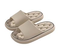 Generisch Chanclas de baño para mujer, zapatillas de nube ligeras, unisex, suela calada, zapatillas, suaves, antideslizantes, de secado rápido, para baño, playa, ducha, casuales, caqui, 36 EU